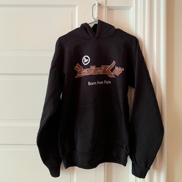 Sicko Black Hooded Sweatshirt - Picture 1 of 1